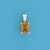 SPC 8x6mm CLAW SET RECT.PENDANT-YELLOW =