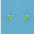 SPC 4mm CLAW SET HEART STUD-GREEN      =