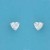 SPC 6mm CLAW SET HEART CZ STUD         =