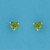 SPC 6mm CLAW SET HEART STUD-GREEN      =