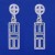 SPC ROUND STUD/RECT.WINDOW DROP EARRINGS
