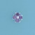 SPC PURPLE CZ 9mm MALTESE CROSS STUDS  =