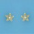 SPC 9mm MARQUIS FLOWER STUDS-YELLOW    =