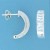 SPC PRINCESS CUT CZ 1/2 HOOP STUDS     =