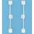 SPC 3 STONE SQ.CZ HINGED BAR DROPS     =