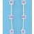 SPC 3 STONE SQ.PURPLE CZ HINGED BARDROP=
