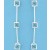 SPC 3 STONE SQ.BLUE CZ HINGED BAR DROPS=