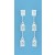 SPC 3 STONE RECT.CZ HINGED DROPS       =