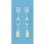 SPC 3 STONE RECT.MULTI COL.HINGED DROPS=
