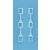 SPC 3 STONE RECT.BLUE HINGED DROPS     =