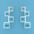 SPC BLUE 4 SQUARE CZ STONE STUDS       =