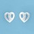 SPC 11mm CZ SET OPEN HEART STUDS       =