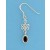 SPC OVAL GARNET CELTIC DROPS