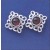 SPC 6mm GARNET SQUARE CELTIC STUDS     =