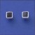 SPC 5mm SQUARE ONYX STUD               =