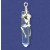 SPC FIGURE CLASPING CRYSTAL SPEAR PEND.