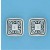 SPC SQ.CZ FILLIGREE SQ.STUDS           =