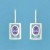 SPC OPEN SQUARE OVAL PURPLE CZ DROPS   =