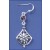 SPC CUTOUT FLOWER GARNET DROP EARRING  =