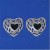 SPC HEART ONYX FILIGREE STUD           -