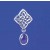 SPC CELTIC STUD WITH 8x6 AMETHYST DROP