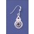 SPC CIRCLE+TRIANGLE GARNET DROP EARRINGS