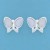 SPC INLAID PINK M.O.PCZ BUTTERFLY STUDS=