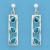 SPC 3 TEARDROP TURQ.RECT.DROP EARRINGS =