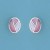 SPC 11x8mm OVAL BLUE/PINK M.O.P STUDS  =