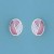 SPC 11x8mm OVAL BLUE/PINK M.O.P STUDS  =