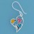 SPC MULTICOL ENAMEL TIF HEART EARRINGS