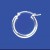 SPC 18x2.5mm CREOLE FITTING PLAIN HOOP =