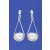 SPC OVAL CZ TEARDROP DROP EARRINGS