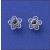 SPC FILIGREE ONYX FLOWER STUD          =