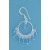 SPC HOOP/BLUE CRYSTAL DROP EARRINGS