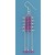 SPC PINK CRYSTAL/CHAIN DROP EARRINGS