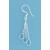 SPC 3 TEARDROP BLUE STONE CHAIN EARRINGS