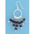 SPC CIRCLE DROP EARRINGS/GARNET BEADS