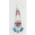 SPC TURQ/RED STONE BEAD DROPS