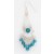 SPC WIREWORK/TURQ BEADS DROP EARRINGS