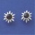 SPC 5mm ROUND ONYX DAISY STUDS