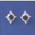 SP 6mm FANCY GARNET STUD               -