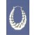 SPC LGE RIBBED CREOLE EARRING