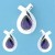 SPC PURPLE TEARDROP XOVER STUD/PEND.SET=