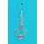 SPC CZ DROP EARRING WITH SMALL SCROLLS =