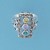 SPC SQ.TOP MULTI COL CZ MARCASITE RING