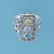 SPC SQ.TOP MULTI COL CZ MARCASITE RING