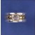 SPC 7x5 CZ PLATED RING / 2 PLAIN BANDS