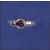 SPC 6mm PURPLE CZ PLATED BEZEL RING    -