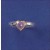 SPC 7mm PINK HEART CZ PLATED BEZEL RING